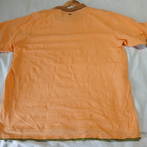 Territory Ahead XLT 100% cotton textured weave peach collared easy care ss polo - Picture 6 of 12